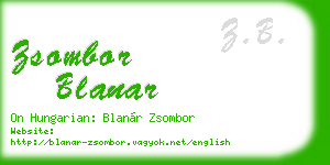 zsombor blanar business card